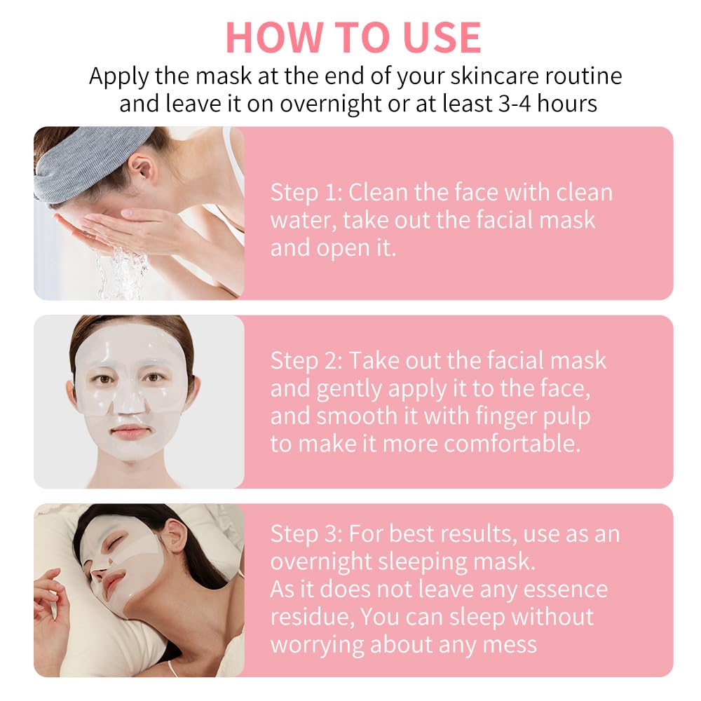 ChicNana Biodance Collagen Mask,Collagen Face Mask Biodance Collagen Mask Overnight Korean Face Mask Collagen Mask Bio Collagen Face Mask Overnight Face Mask(4Pcs)