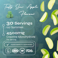 Known Vegan Creatine Gummies Value Pouch – 4500mg Creatine Monohydrate – Sour Apple Flavour – 120 Gummies 30 Days Supply – Third-Party Tested