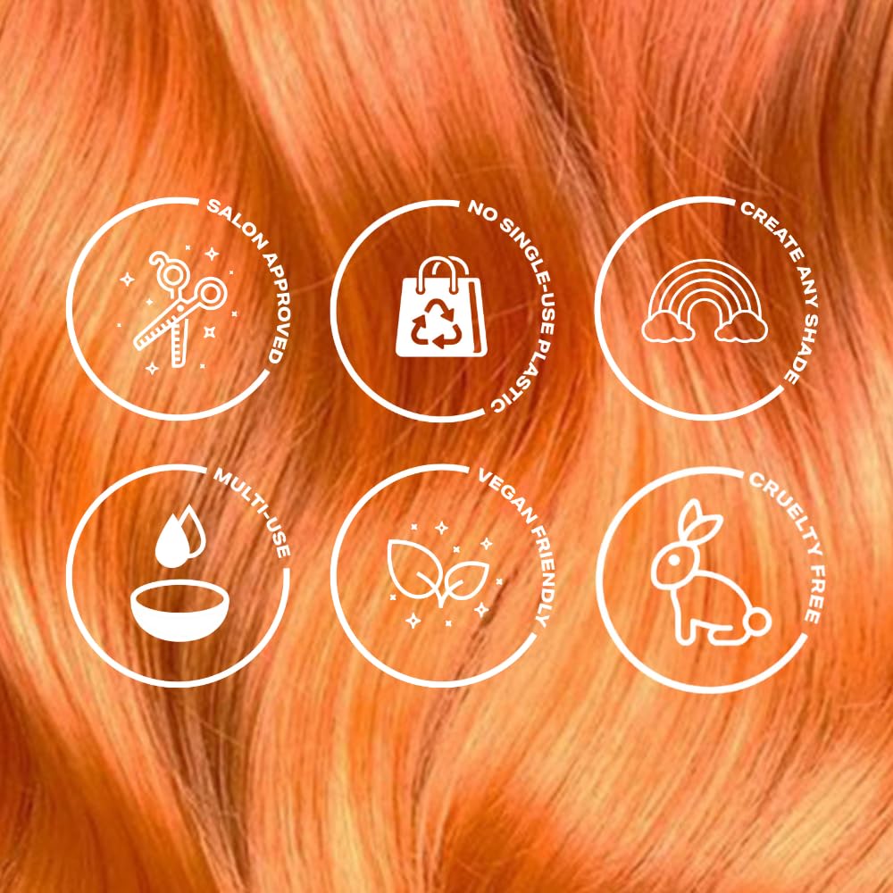 SHRINE Shrine Drop It PEACH Hair Dye Drops | Semi-Permanent Vegan Customisable Hair Colour | Mix with Conditioner | Vegan & Cruelty-Free | Temporary Hair Dye | 20ml