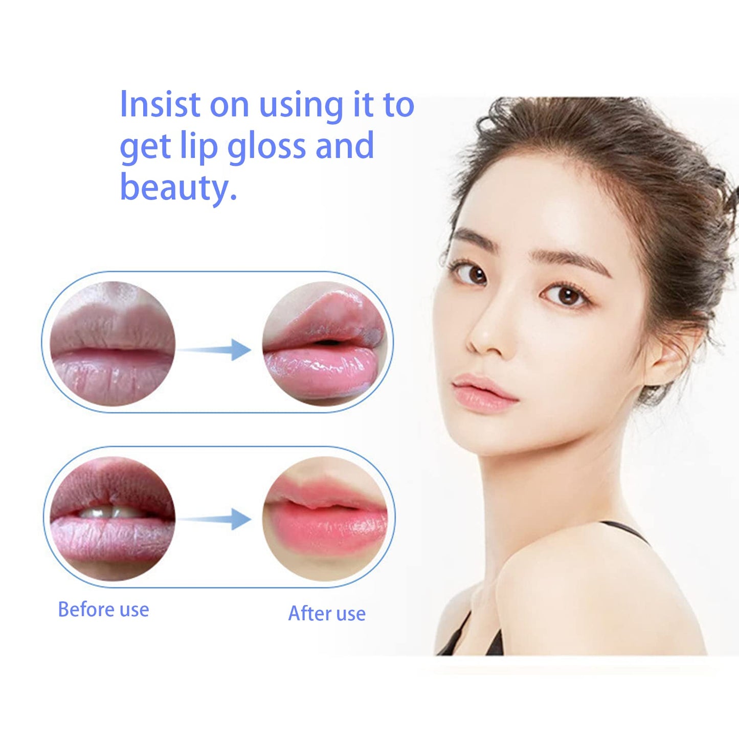 Mori Kamei 5pieces of collagen crystal lip mask nourish, moisturize, protect lips, resist aging, exfoliate skin, prevent chapped and dry skin and other problems (pink) (5pcs)