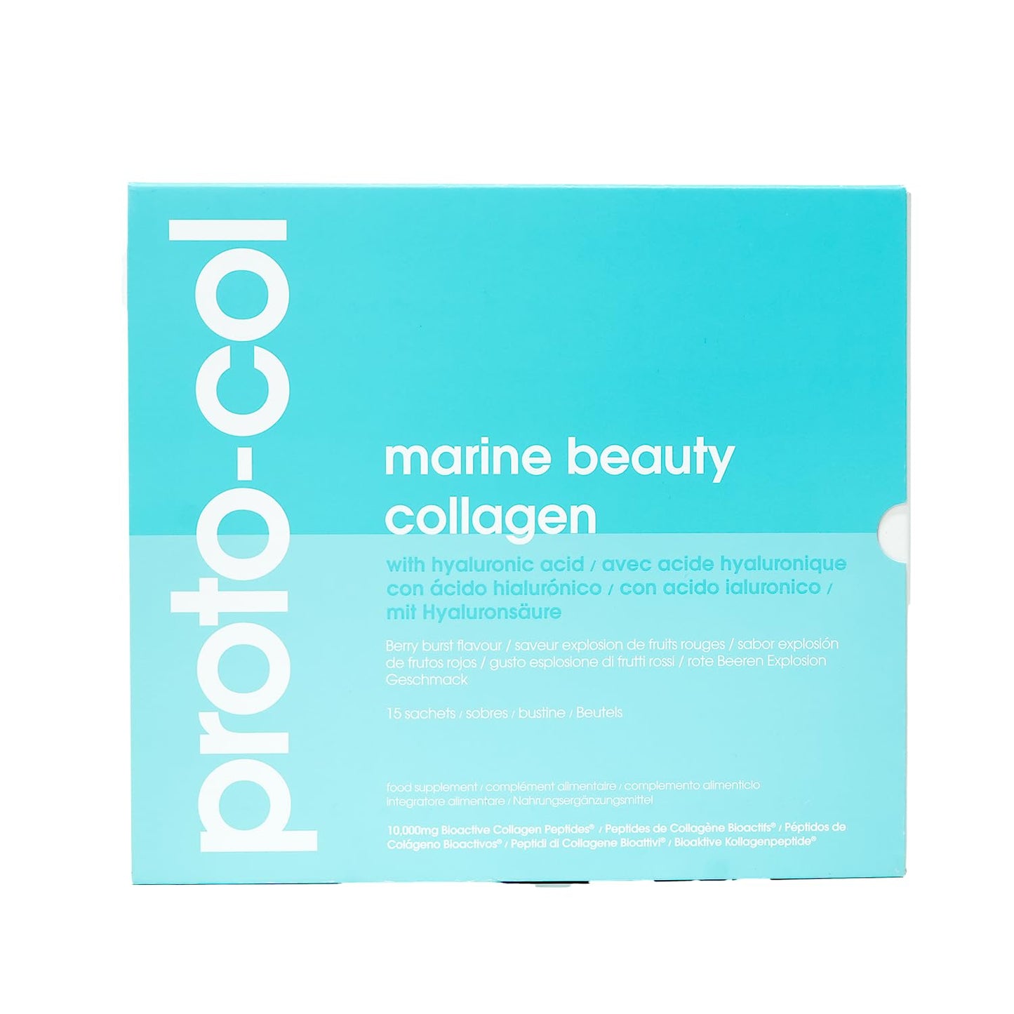 Proto-Col Proto-col Premium 10,000mg Marine Collagen Sachets with Hyaluronic Acid, Vitamin C, UK Made, Premium Sourced, High Absorbtion, Skin Health, Hydration & Anti-Aging Support