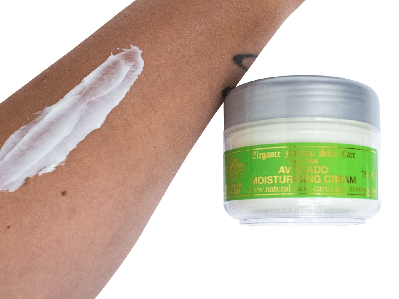 Avocado Moisturising Cream 75g by Elegance Natural Skin Care non greasy for spots spot acne teenager kids children moisturiser moisturizer moisturising