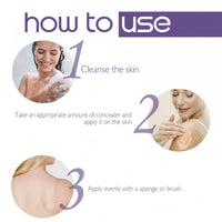 HERBINSOLS All Over Body Complexion Perfector with Brush - Waterproof Body Coverage Perfector Tattoo Cover up Makeup Cream - Long-Lasting Full Coverage Body Concealer Cream for Legs,Body Foundation