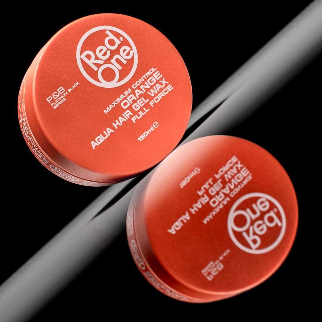 RedOne Hair Styling Aqua Wax Orange 150 ml | Edge Control | Ultra Hold | Gel Wax | Men & Women Hair Wax | Melon Scent | Maximum Control