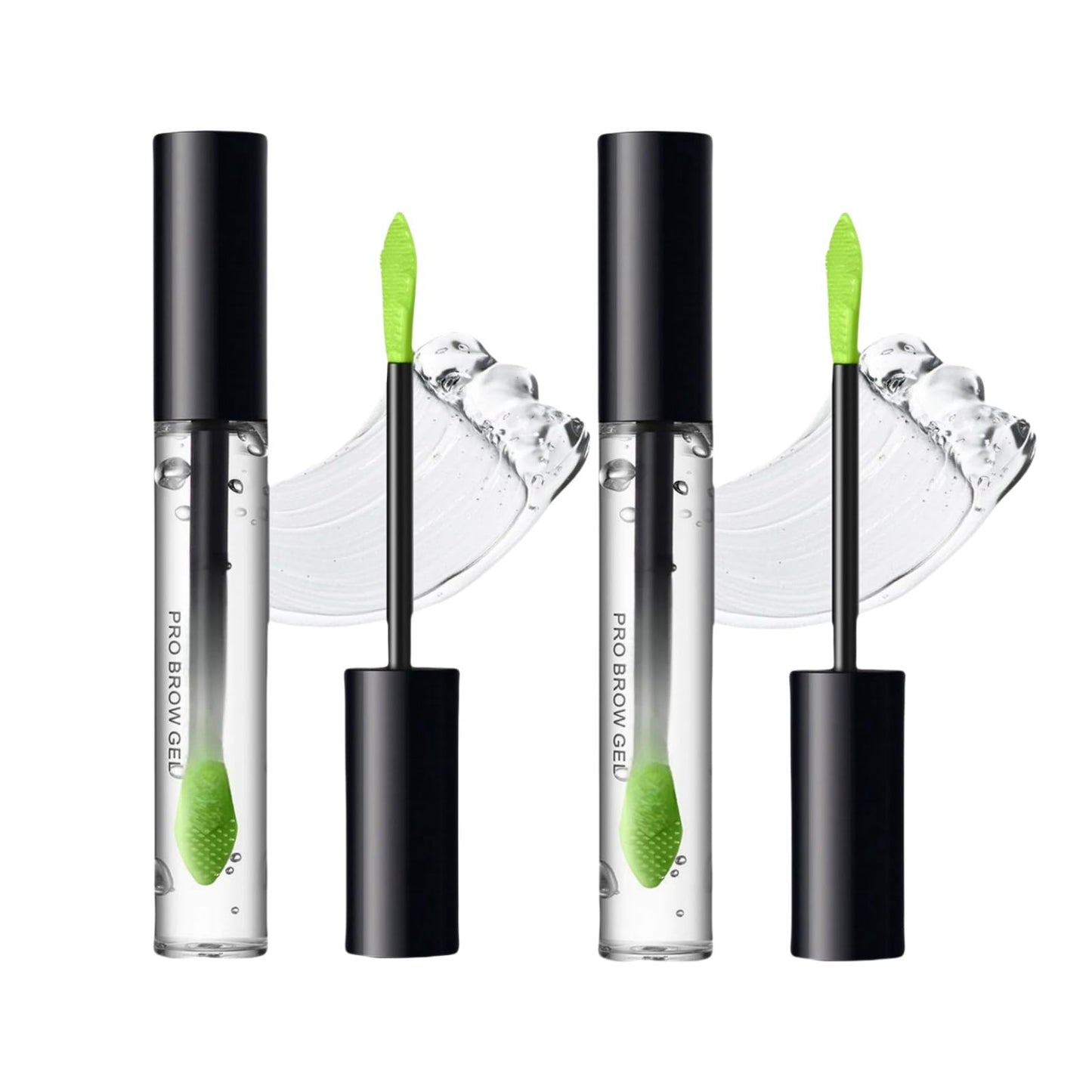 OuXing 2PCS 3D Eyebrow Gel,Brow Gel,Waterproof Eyebrow Gel Clear,Long Lasting Cle-ar Brow Gel,Bro-w G-el Clear,Brows Styling Wax for Natural-Looking,Quick Drying & Non Sticky,Eyeb-row Brush,Eyeb-row Wax Kit