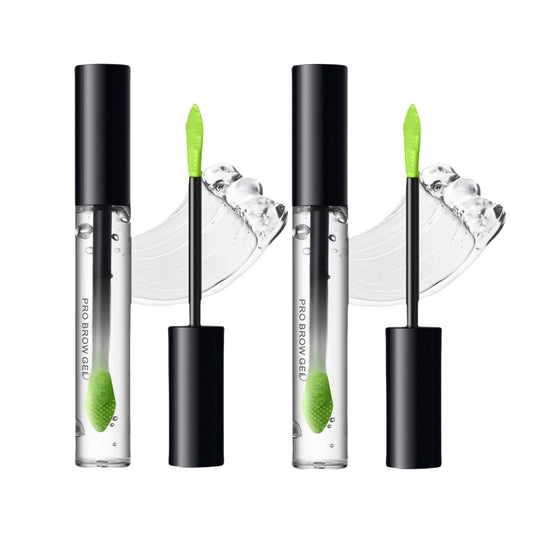 OuXing 2PCS 3D Eyebrow Gel,Brow Gel,Waterproof Eyebrow Gel Clear,Long Lasting Cle-ar Brow Gel,Bro-w G-el Clear,Brows Styling Wax for Natural-Looking,Quick Drying & Non Sticky,Eyeb-row Brush,Eyeb-row Wax Kit