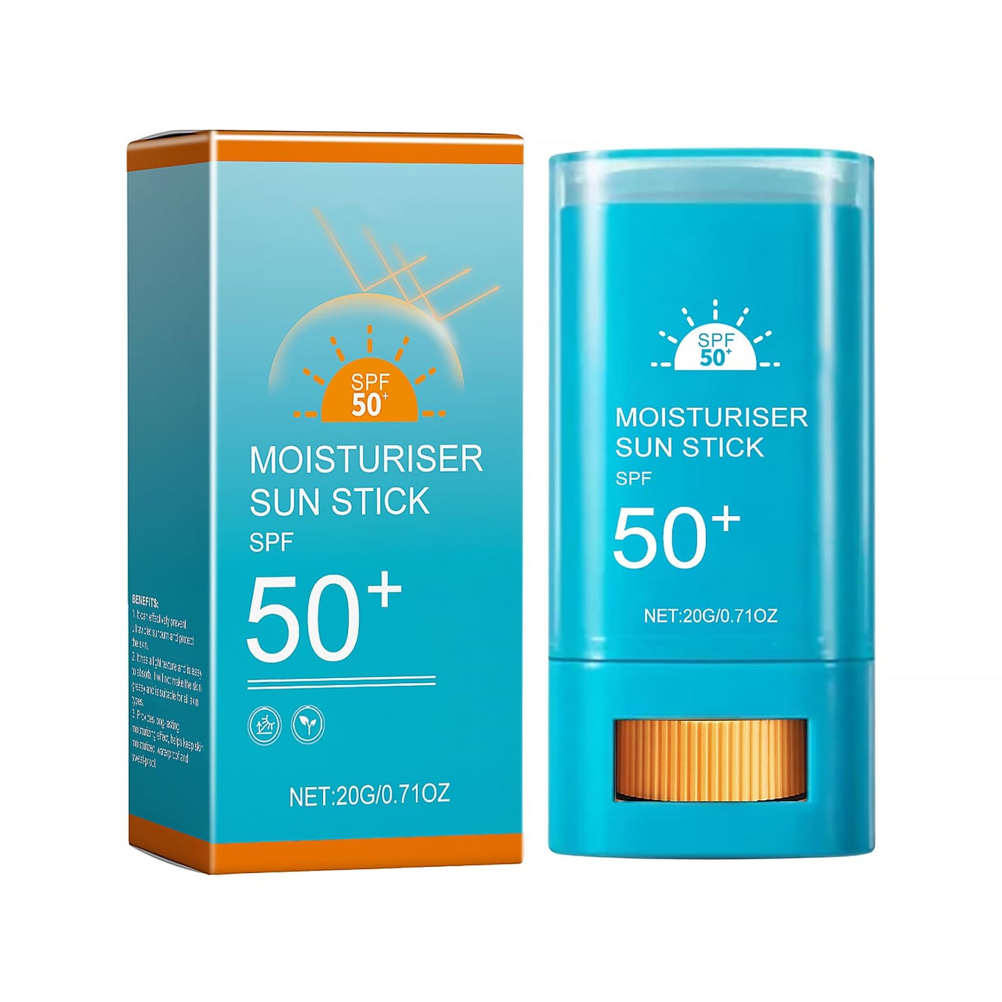 IZBEAUVO Sunblock Stick SPF 50 PA+++, Sun Cream SPF50+ for Face & Body, Waterproof Sun Stick, High Protection Travel Size Sun Cream, Ultra Light UV Protetion Sunscreen Stick, Moisturizing & Refreshing
