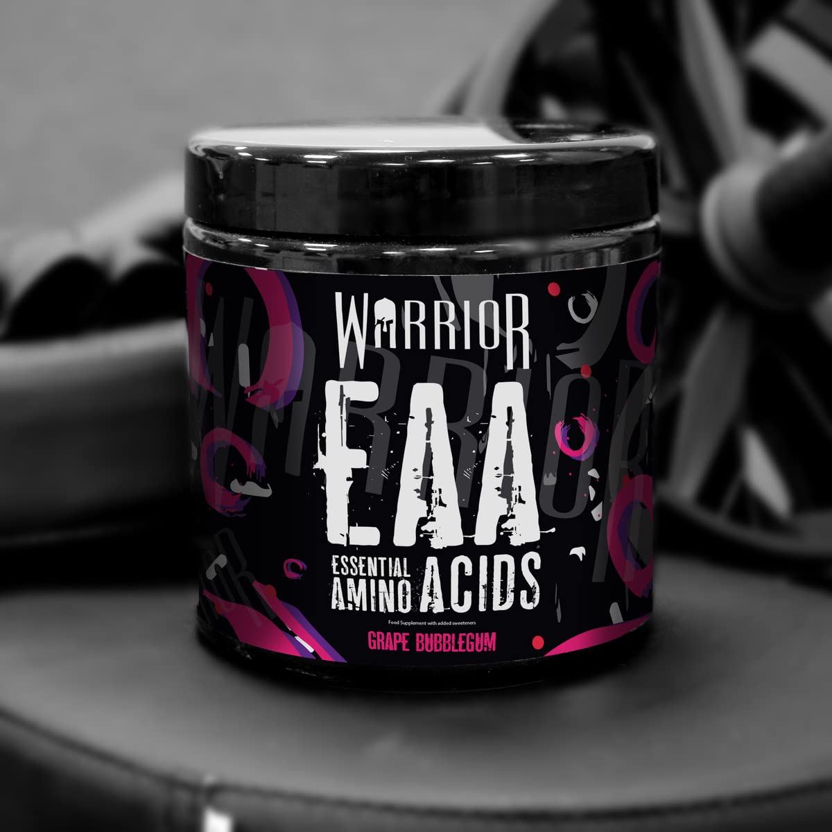 Warrior EAA - Essential Amino Acids - 360g - Provides Exceptional Support for Recovery & Muscle Soreness - Formula Includes Cyclic Dextrin, Taurine and More, Grape Bubblegum