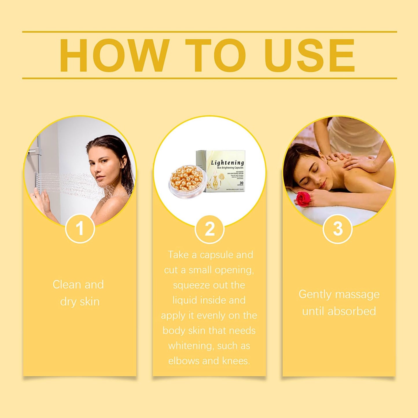 IZBEAUVO Skin Brightening Capsules, Vitamin E Capsules For Face, Vitamin E Oil For Skin, Firming Hydrating Serum, Reduce Fine Lines Skin Brightening, Anti Wrinkle Face Serum, 30 Capsules