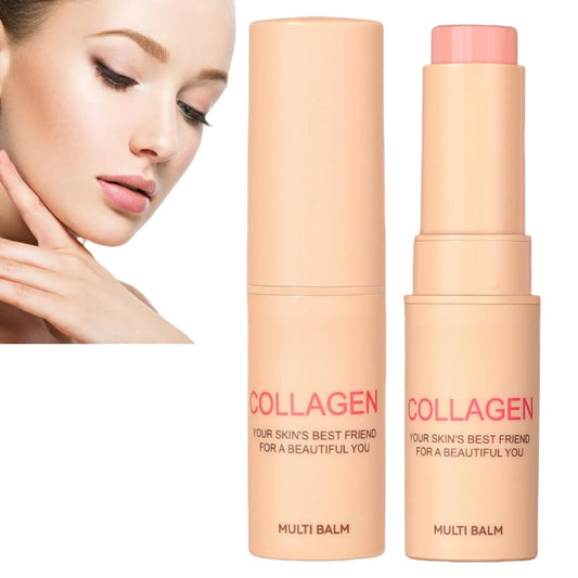 OuXing Collagen Multi Balm Stick,Eye Cream Stick,Collagen S-tick,Hydration S-tick to Brighten& Refresh Skin,Anti Wrinkle E-ye Ba-lm Sti-ck,Face Moisturiser Ba-lm St-ick,Under Eye Cream,Face Balm Sti-ck