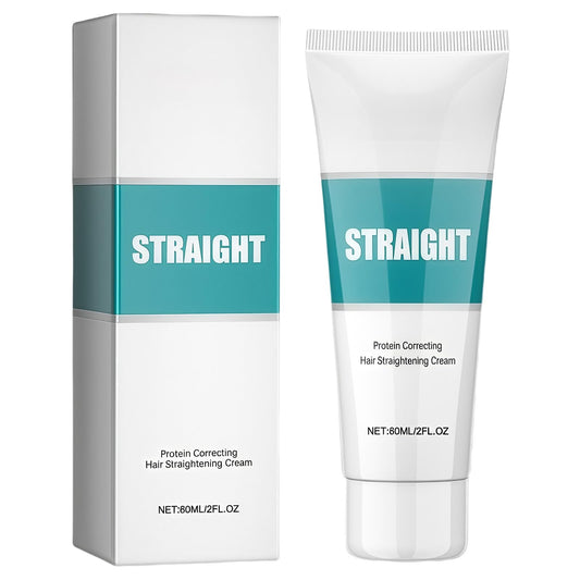 Hair Straightening Cream - Hair Smoothing Cream - Protein Hairs Treatment - Nourishing Fast Straightening Serum With Collagen & Silk For Women