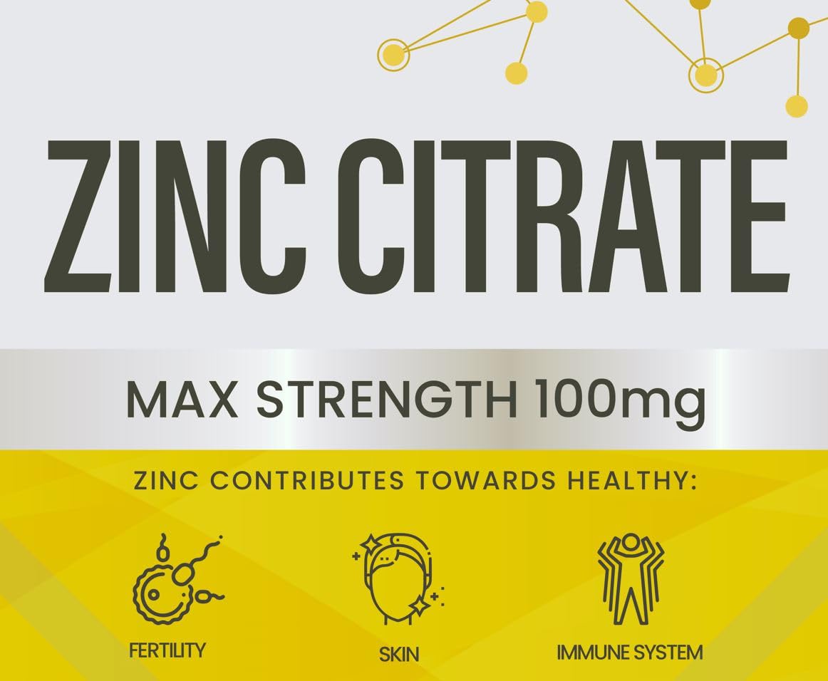 Vitmad Zinc 100mg x 180 Tablets Max Strength 300% RDA