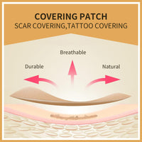 SHEBEEDO 6pcs A Kit Tattoo Cover Up Tape Invisible Scar Cover-Up Tattoo Cover Up Patch Tattoo Makeup Cover Up Waterproof Long Lasting Coverage For Face Arms Legs And Other Areas Perfect For Hiding Tattoos Scar