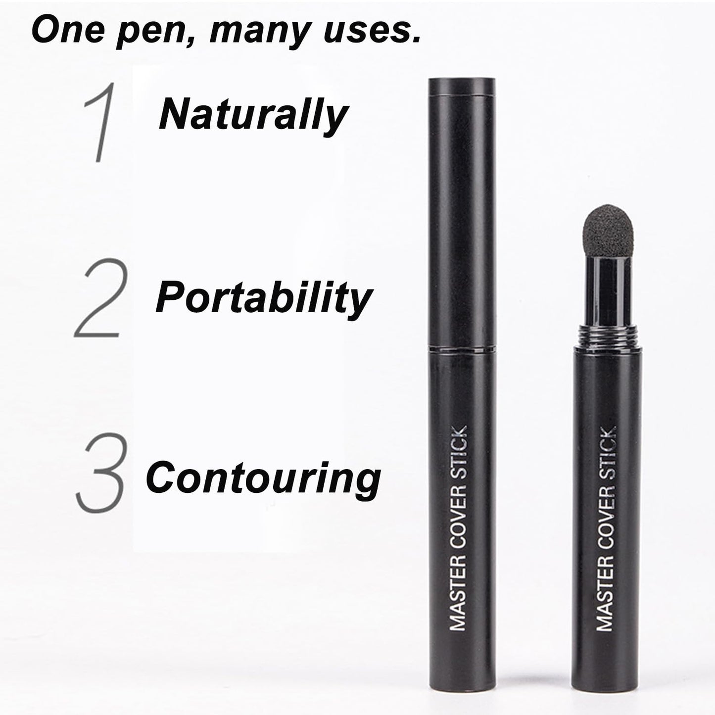 Generic Root Cover Up Powder for Hairline, Hair Root Touch Up, Black Hair Powder for Gray Hair Coverage, Beard and Hairline Repair for Men and Women, Long-Lasting Hair Concealer Stick, Portable Design