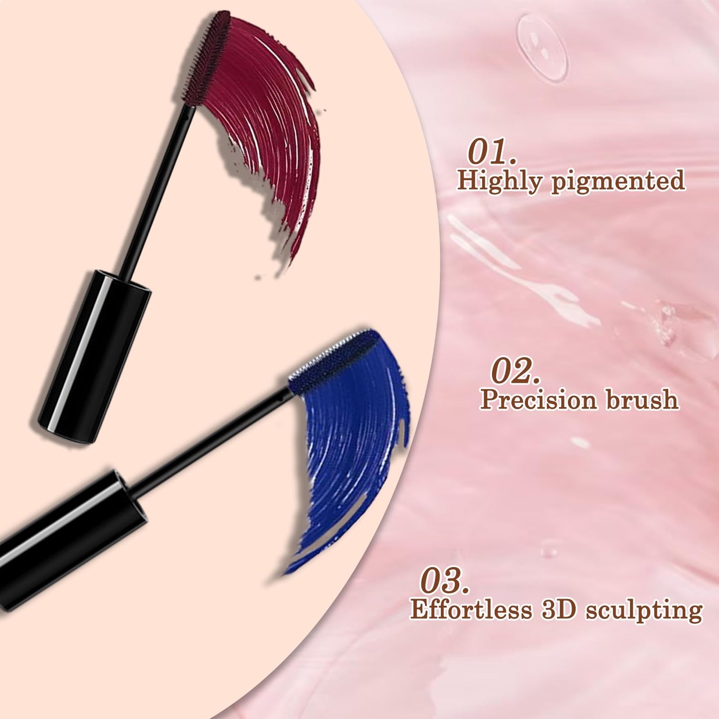 Generic Navy Blue Waterproof Tubing Mascara β Deep Blue Colored Volumizing & Curling Mascara β Long Lasting, Smudge-Proof, Easy to Remove Eye Makeup Highly Pigmented for Bold Lash Looks (blue)