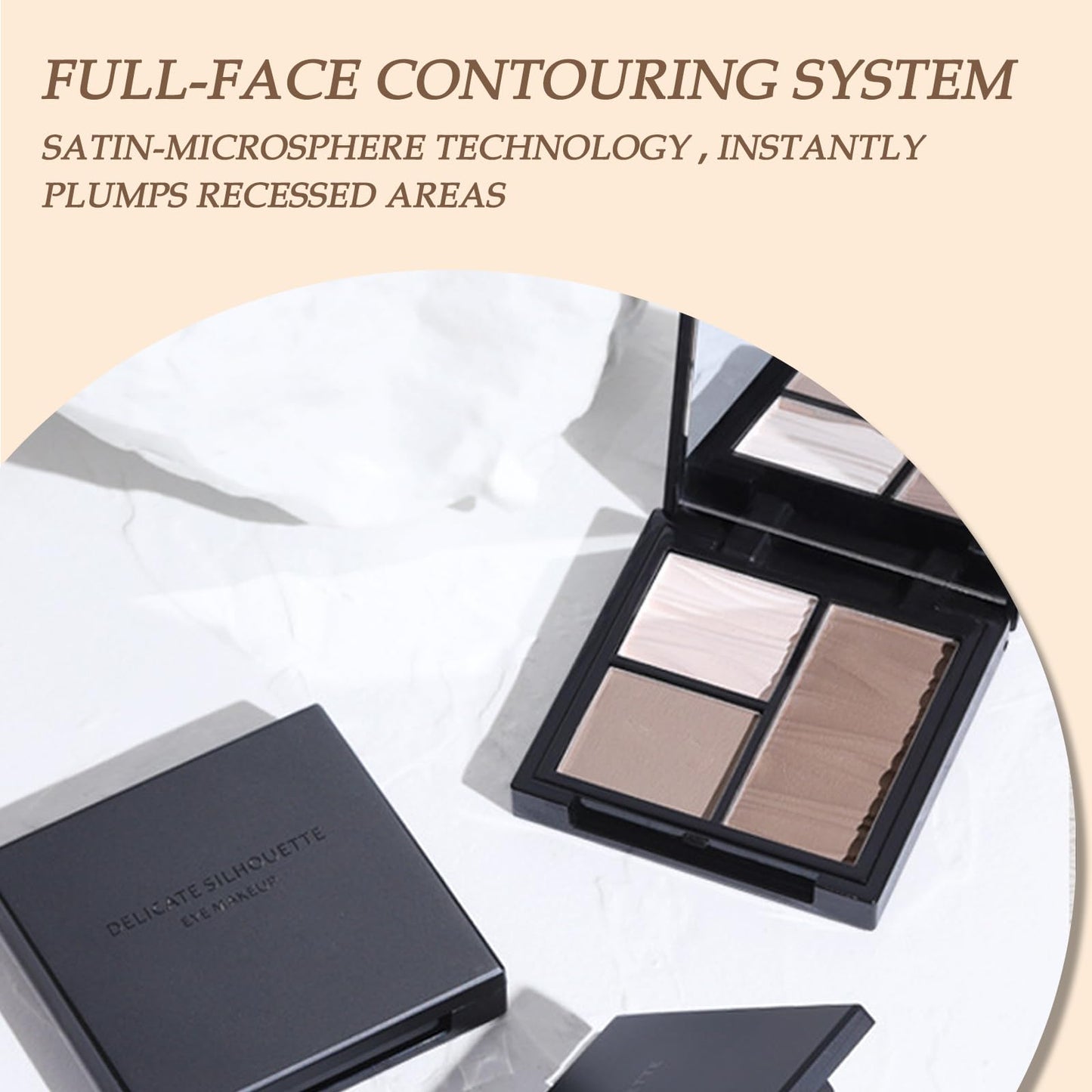 Generic Contour Palette 3-Shade Contour Palette Face Bronzer Highlighter Silky Smooth & Blendable Texture Contour Powder Palette Multi-Use Face Palette Blendable Compact Matte Powder Makeup