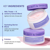 Firming Butt & Thigh Cream, Skin Tightening Cream Body Lotion For Crepey Skin – Smooths The Look Of Dimpled Texture, Fades The Look Of Stretch Marks – Smooth, Sculpted Glutes, Hydrating Toning