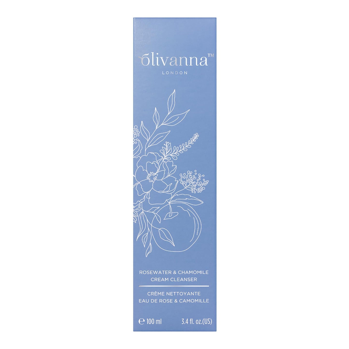 Olivanna Cream Cleanser | Rosewater & Chamomile Face Wash | Powerful Blend Moisturiser | Omega-Rich Deep Cleanser | Anti-Inflammatory Facewash Therapy | Hydrating Facial Wash Cream For Sensitive Skin