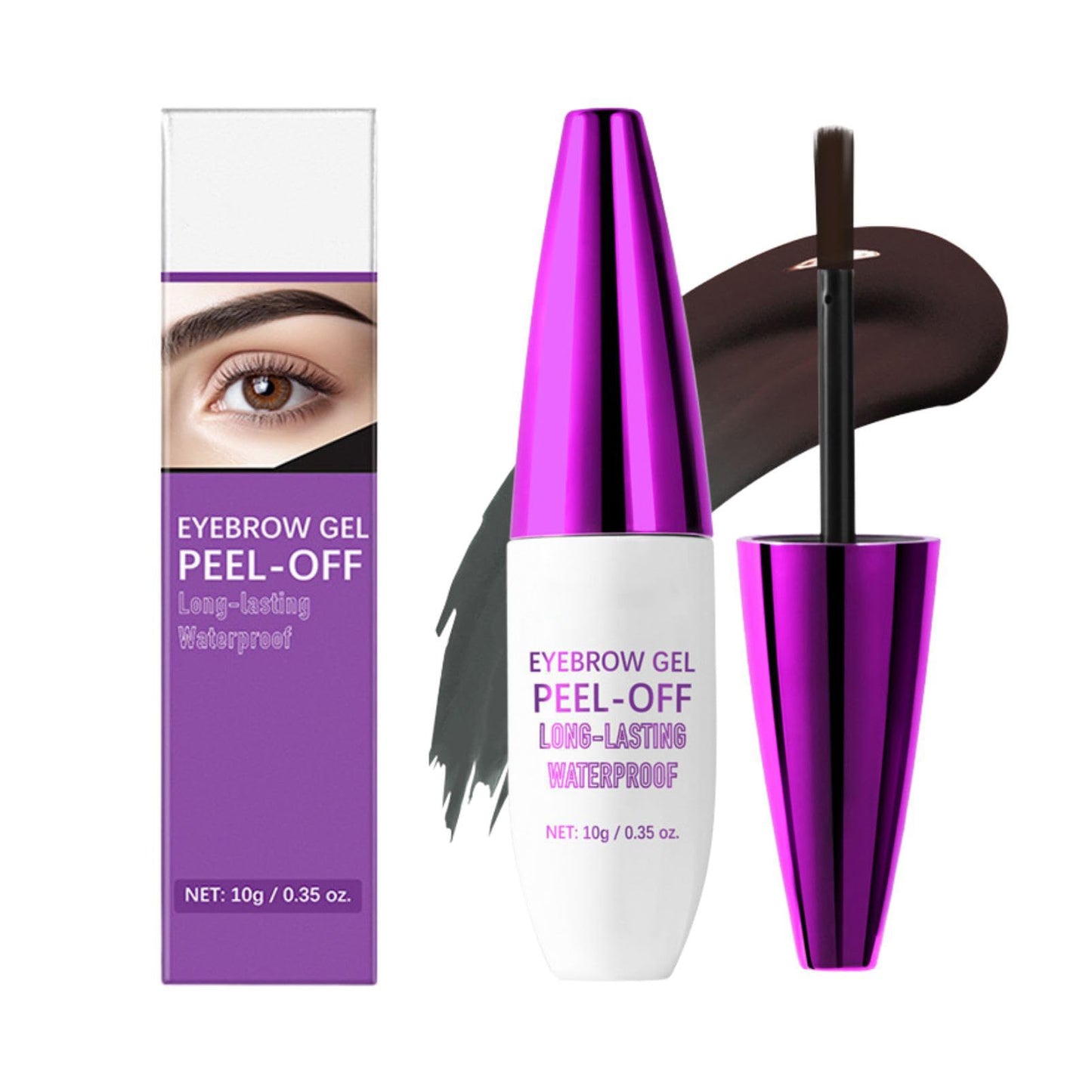 SHEBEEDO Peel Off Eyebrow Tint Gel,Waterproof Long-Lasting Brow Tattoo tint Last 3 Days,Transfer-Resistant Formula Easy Application for Fuller Defined Looking Brows