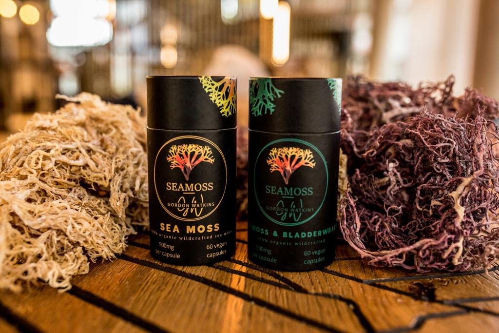 Sea Moss and Bladderwrack Capsules | 500mg Capsules | Made with Wildcrafted Sea Moss from Grenada