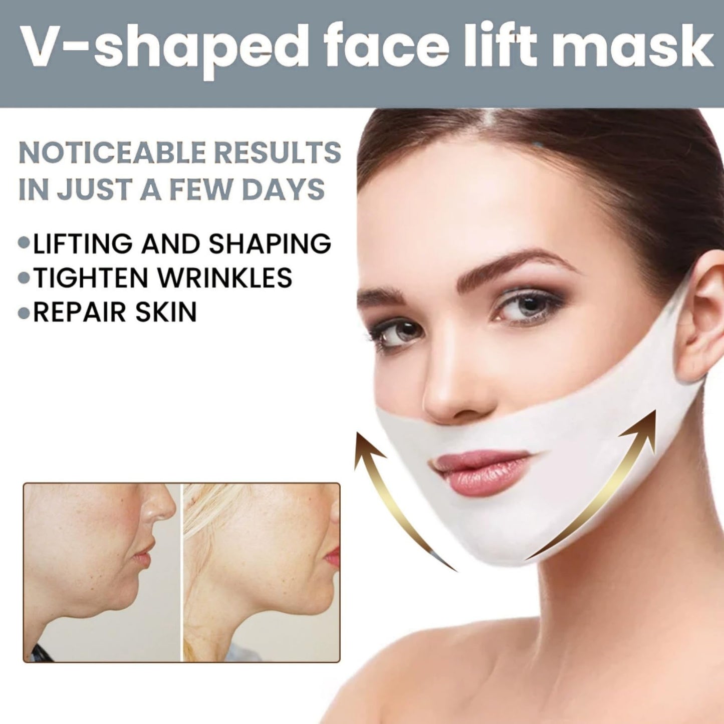 Chinology Lift Chin Mask,V Line Mask Double Ch/in Redcuer,Chin Mas/k Double C/hin Li/fting M/ask,V Line Face Li/fting Chi/n M/ask,Dou/ble Ch/in Reducer,Face Ma/sk for Dou/ble Ch/in,Glow Facial Ma/sk