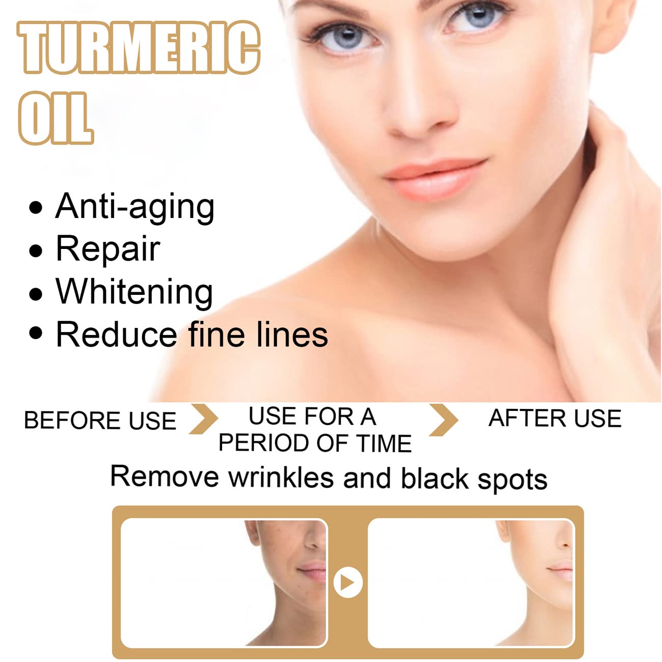 Turmeric Serum Dark Spot Removal, Ksndurn Turmeric Face Serums Oil, Turmeric Dark Spot Corrector Serum for Face & Body, Heals Scars, Moisturizing, Skin Brightening Serum for Dark Spots