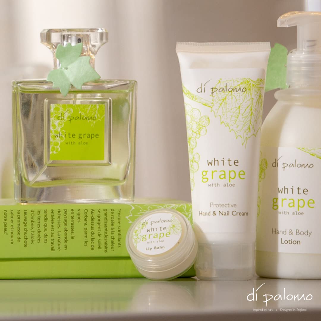 Di Palomo White Grape & Aloe Lip Balm – 3 Pack Moisturising Lip Treatment with Natural Oils Lip Tin for Dry, Cracked Lips Scented & Ideal for Gifting