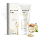 IZBEAUVO Rice Foam Facial Wash, Gentle Rice Milk Exfoliating Cleanser, Exfoliating Rice Milk Face Wash, Rice Scrub Facial Cleanser for Deep Pore Cleansing, Removes Dirt & Impurities, Fights Acne & Redness