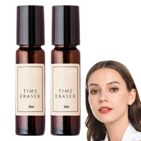 ExcellaElite Zendi Time Eraser 2pcs Rollerball Castor Oil Eye Roller Castor Oil and Frankincense Roller Ball Natural Ingredients Smooth Fine Lines,for Eyes Bags Under Eyes Wrinkles(10ml)