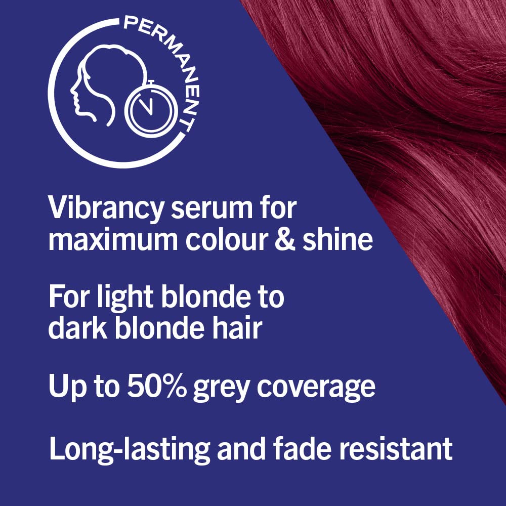 Schwarzkopf LIVE Intense Colour, Long Lasting Permanent Purple Hair Dye, With Built-In Vibrancy Serum, Up To 50% Grey Coverage, Pure Purple 086