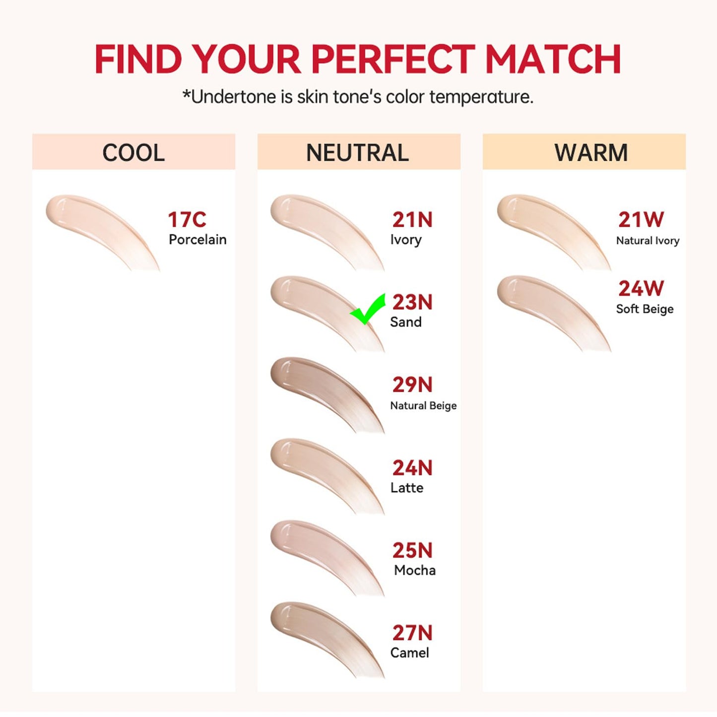 EONFAVE Cushion Foundation Makeup for Glass Skin - SPF40 PA++ Super Fit Cushion Foundation - 72-Hour Radiance - Buildable Coverage,Moisturized,Oil-Free,Easy Application for All Skin Types (23N)