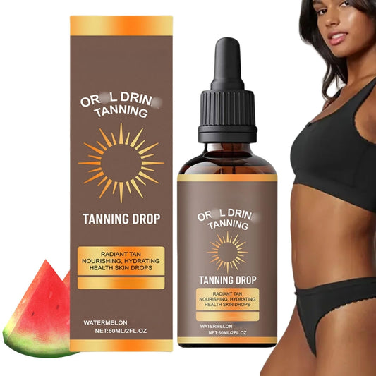 Jinjiar Sunless Tanning Drops,Sunless Self Tanning Drops,Enhancing Natural Skin Tone Without the Sun Damage,Gradual Nourishing Face Tan Dr-op,for All Skin Types,Tan-ning Dro-ps Dr-ink,Sunbed Cream Accelerator
