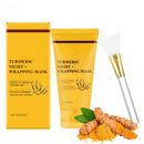 IZBEAUVO Turmeric Collagen Night Wrapping Mask - Peel Off Face Mask for Pore Tightening, Anti-Aging & Blackhead Removal with Vitamin C & Collagen Gel, Hydrating Exfoliating Gel Treat for Dull Skin.