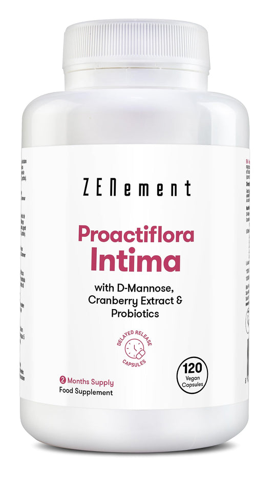 D-Mannose, Cranberry and Prebiotics Capsules | Bladder Control & Urinary Tract Infection Treatment | d mannose Cystitis Treatment for Women | UTI Treatment for Women | Zenement
