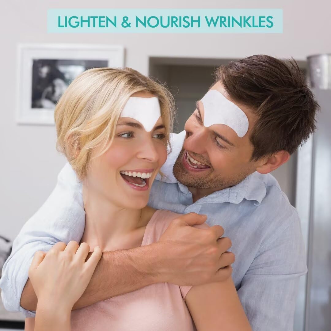 AUSLKA Men's Forehead Wrinkle Patches, Anti-Wrinkle Facial Treatment, Smooth Fine Lines & Wrinkles 24PCS