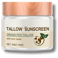 IZBEAUVO Tallow Sunscreen with Zinc Oxide, 100% Grass Fed Beef Tallow Moisturiser & Non Nano Zinc Oxide Sunscreen, Organic Sunblock, Non Greasy Natural Formula, Suitable for Dry Sensitive Skin, Fresh Scent