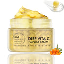 Deep Vita C Capsule Cream, Deep Vitamin C Golden Capsule Face Moisturizer, Vita C Golden Capsules Face Moisturizer with Collagen & 5% Niacinamide - Anti Wrinkles - Hydrating Skin Care (50G/1.76 OZ)