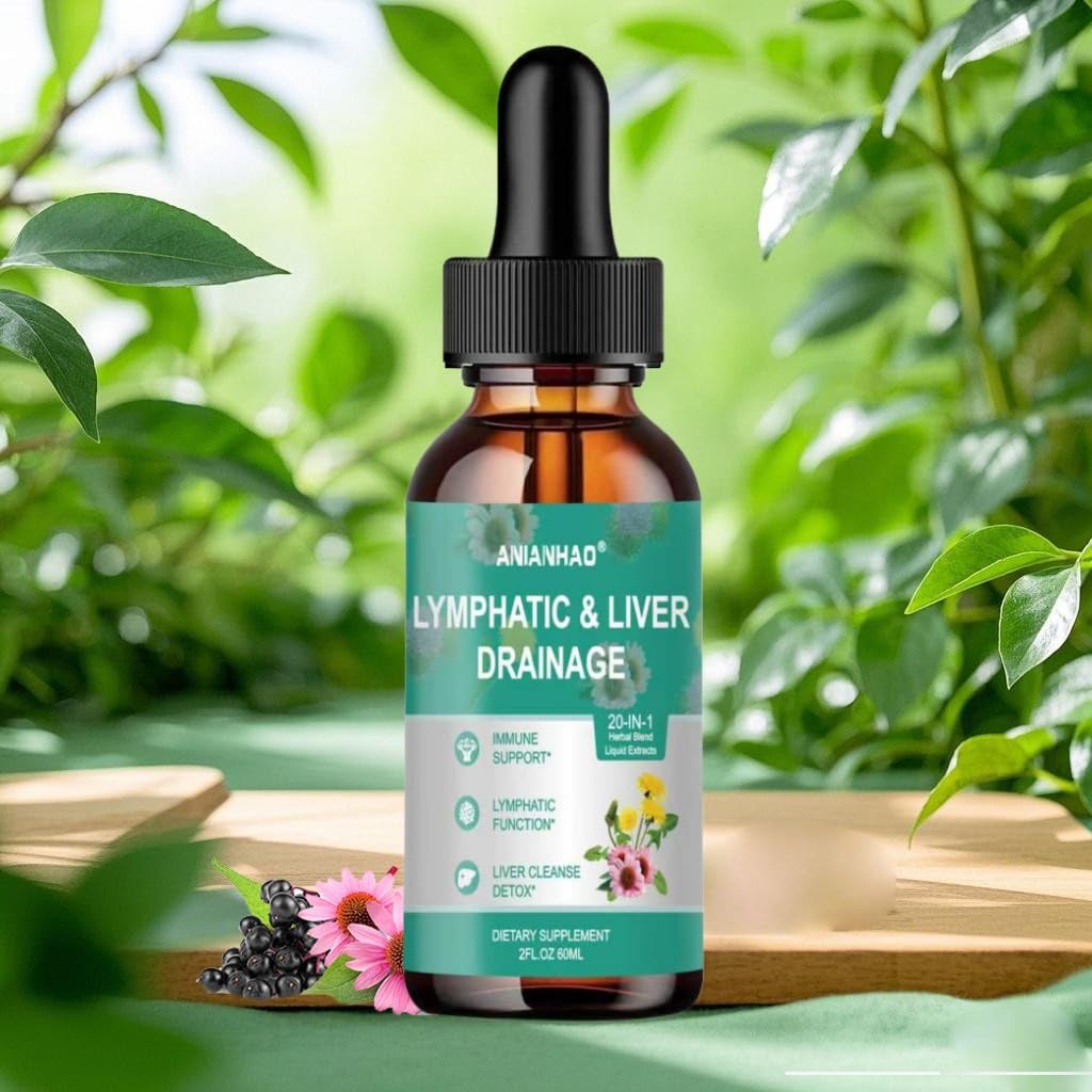 ANIANHAO Lymph System Support Supplement, Lymph Cleanse Detox, Liposomal Artichoke Lymphatic Drainage & Liver Repair Supplement with All Vitamins, 60ml