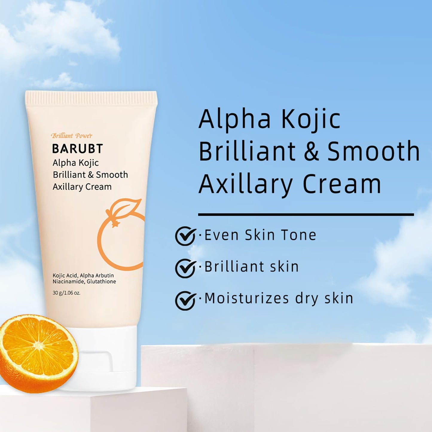 MrCuvaryas Kojic Acid Underarm Whitening Cream, Skin Lightening Cream,Korean Skin Care for Armpits, Knees, Inner Thighs, Bikini, Intimate Areas, Quickly Absorb & Reduce Odor,Smoothing