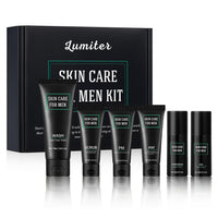Lumiter Men's Anti-Aging Care Set, Mens Skin Care Sets & Kits, Mens Face Cream, Night Cream, Face Wash & Scrub, Eye Cream, Anti Wrinkle Serum, Gifts for Men, Men Day & Night