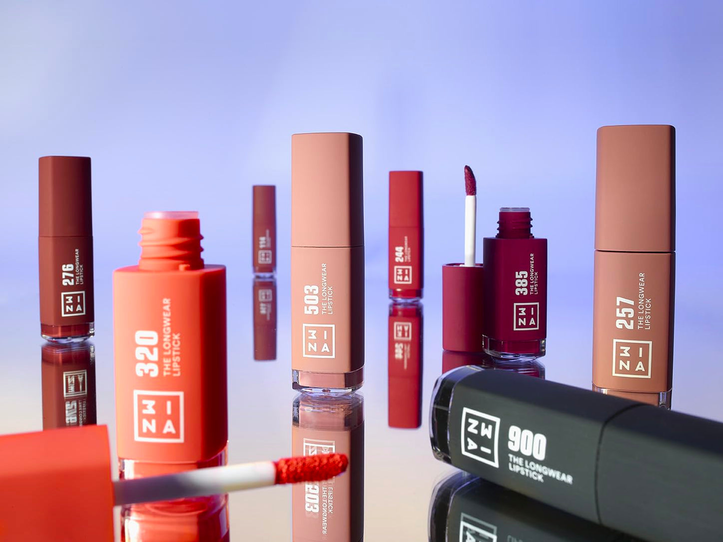 3INA MAKEUP - The Longwear Lipstick 254 - Dark pink nude - Long Lasting Lipstick - Matte Lipstick with Hyaluronic Acid to Moisturise the Lips - Highly Pigmented Liquid Lipstick - Vegan - Cruelty Free