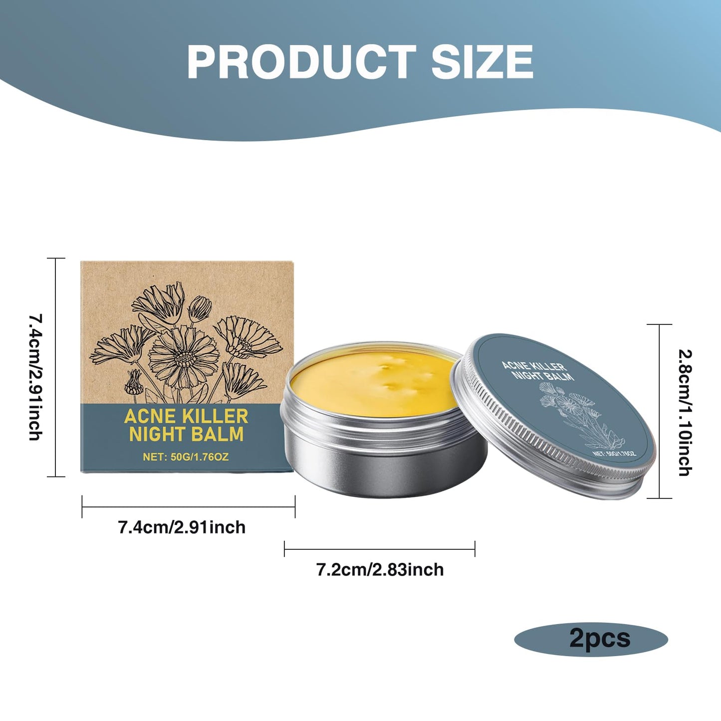 DOOCECIY 2 PCS Pimple Cream, Nourishing Acne Balm for All Skin Types