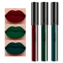 Erinde Matte Velvet Lipstick Set, Non-Stick Cup Lipstick, Green Liquid Lipstick Long Lasting, Dark Red Lip Gloss, Lip Makeup Kit, Waterproof, Smudge Proof