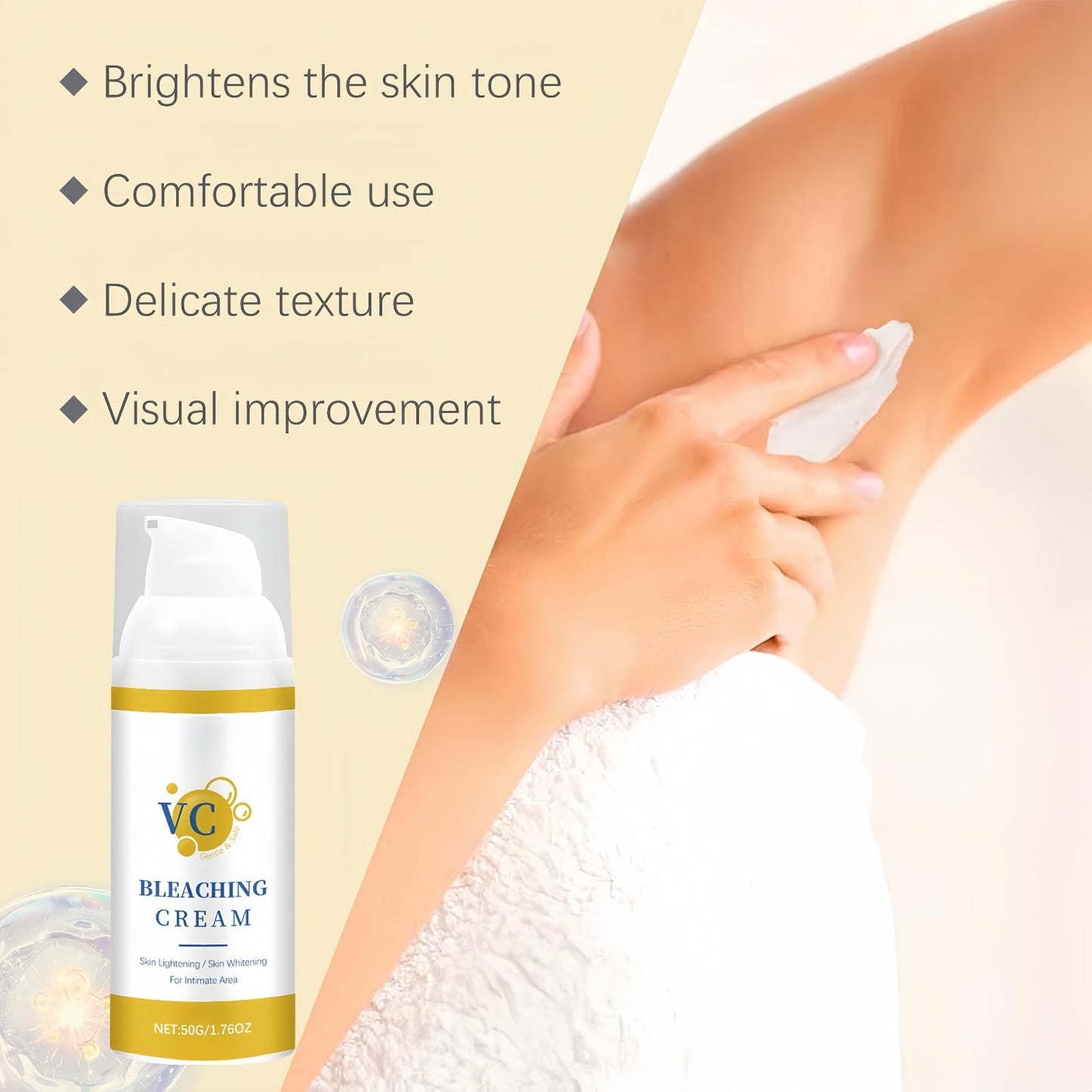 Xunzhi Skin Cream,Skin Cream Intimate Area,Body C/ream for Women,Intimate Area Dark Spot Corrector Lightening C/ream for Body,S/kin Lightening Cr/eam f/or Underarm,Whitening Cr/eam,Cre/am f/or Dry Sk/in