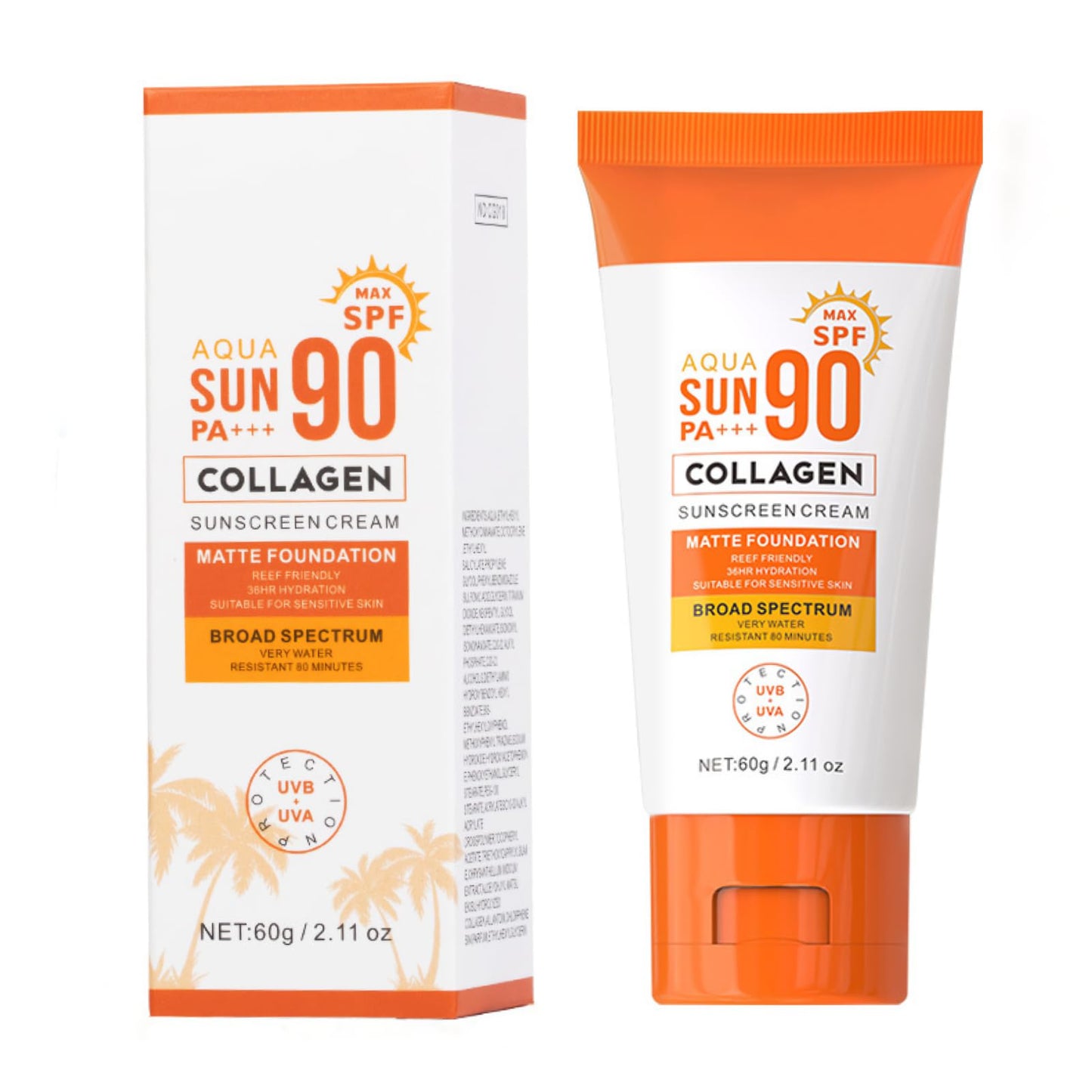 CTUBLIAUNX Sunblock SPF 90 - Ultra High Factor Sun Cream for Face, Lightweight, Non-Sticky & Sweat-Resistant Daily Sunscreen Protection