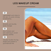 SingHao Leg Make up Cream Full Coverage Waterproof No Transfer,Full Coverage Body Concealer,Moisturiser Concealer for Legs,Waterproof Body Makeup,Long lasting,Moisturizing and hydrating(Bronze Color)