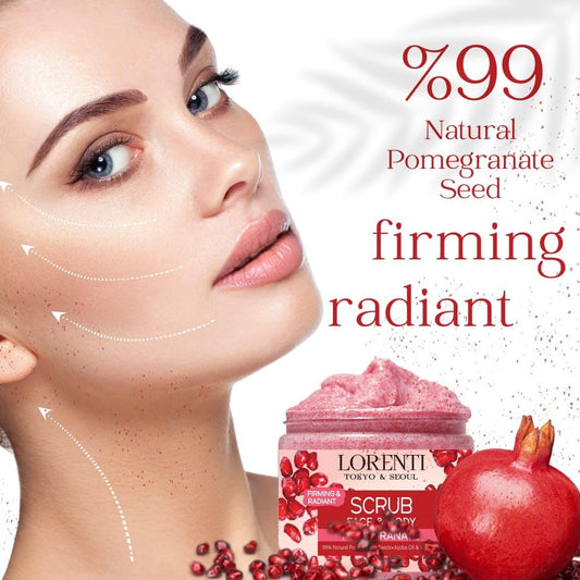 Lorenti Pomagranate Scrub 500 ML Face & Body | Firming & Radiant Supports Collagen Production Anti Aging and Wrinkle