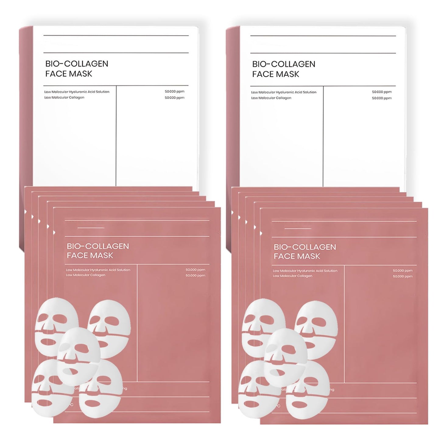 ChicNana Biodance Collagen Mask, Biodance Collagen Mask Overnight Bio Collagen Face Mask Real Deep Overnight Face Mask Collagen Mask Overnight Mask for Face Skin Care (Red 10pc)