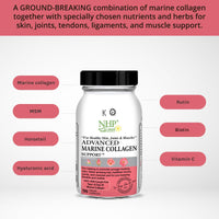 Advanced Marine Collagen Support, specifically Designed to Support Skin, Joints, tendons, ligaments and Muscles