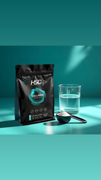 The Halal Supplement Co. - Halal Bovine Collagen Peptides Powder 300g for Hair, Skin, Nails, Joints & Muscles - 100% Grass Fed Hydrolysed Bovine Collagen (Type I & III) for Women and Men